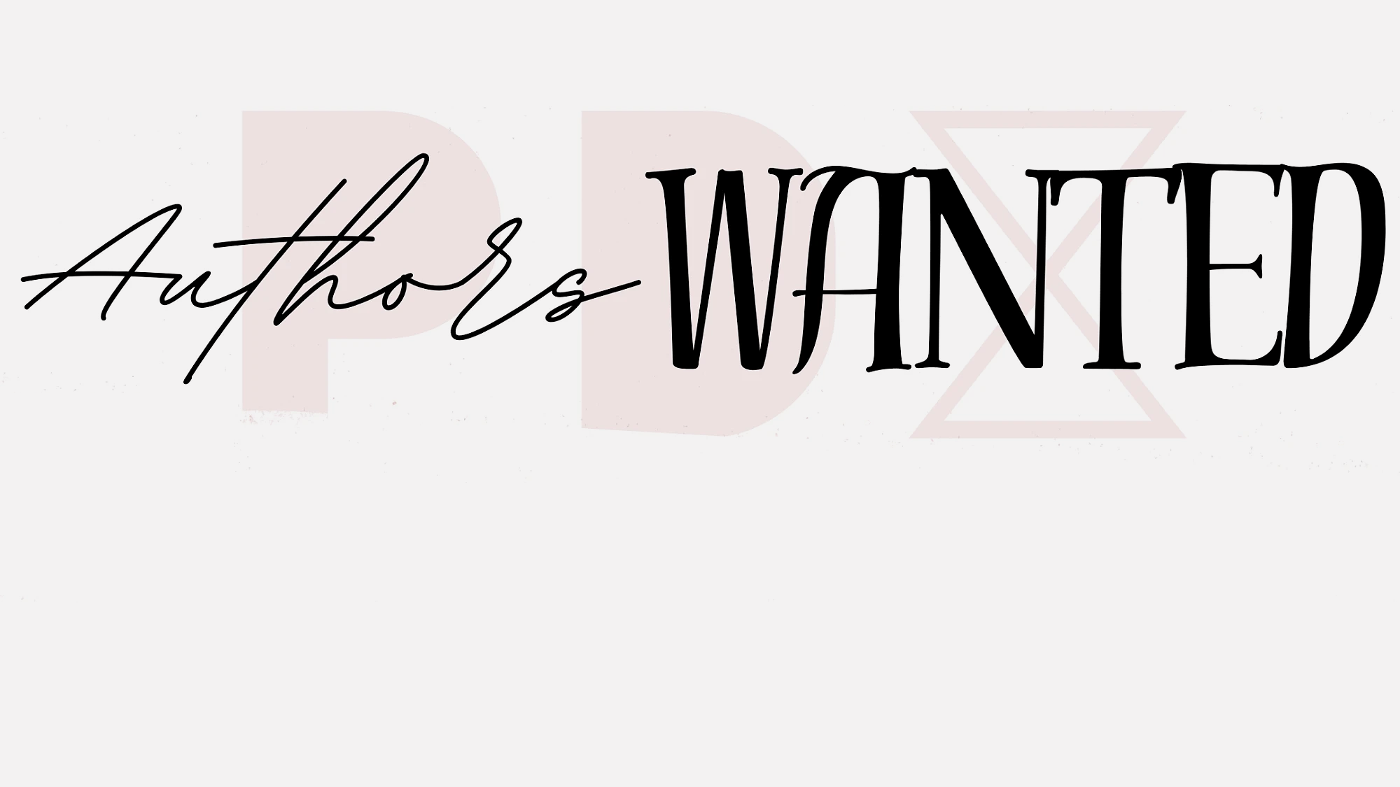 Authors wanted
